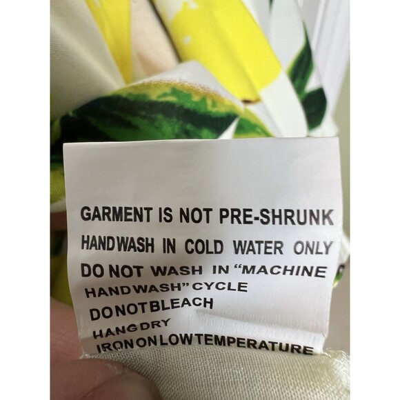 Lemon Drawstring Bathing Suit Coverup Dress Solitaire Swim Women’s L Cruise New - Picture 9 of 11